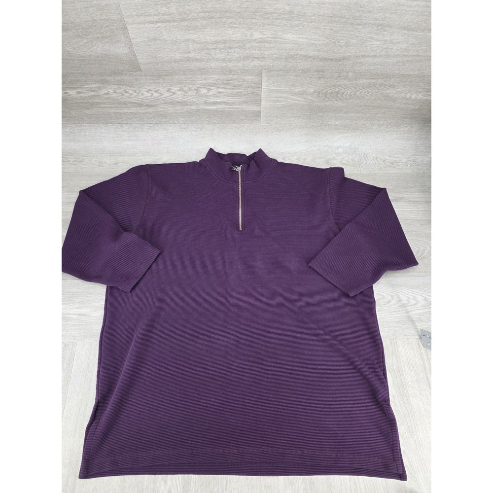 Vintage Norton‎ Studio Purple Quarter Zip Pullover Sweater Women's 2XL
